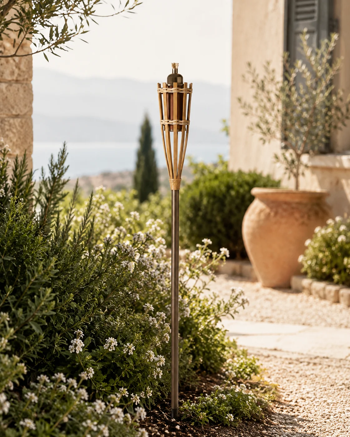 Fiaccola da Giardino Classica in uso
