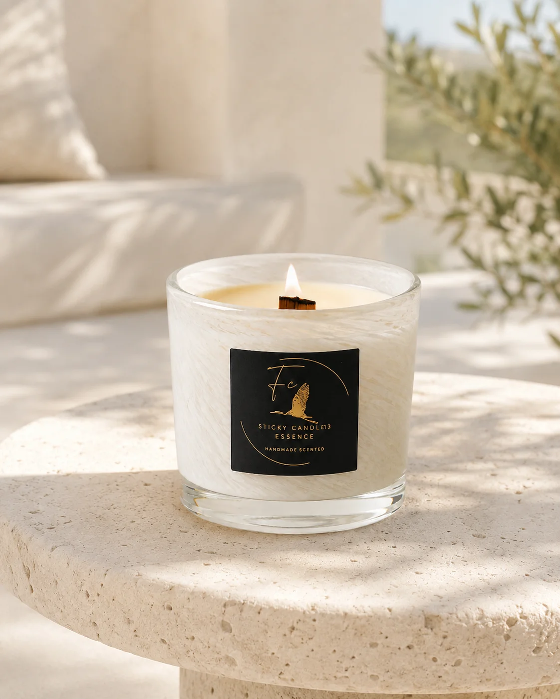 Candela Garden Wood Wick in ambiente
